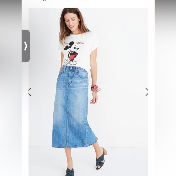 NWT Madewell midi Jean skirt - Picture 3 of 10